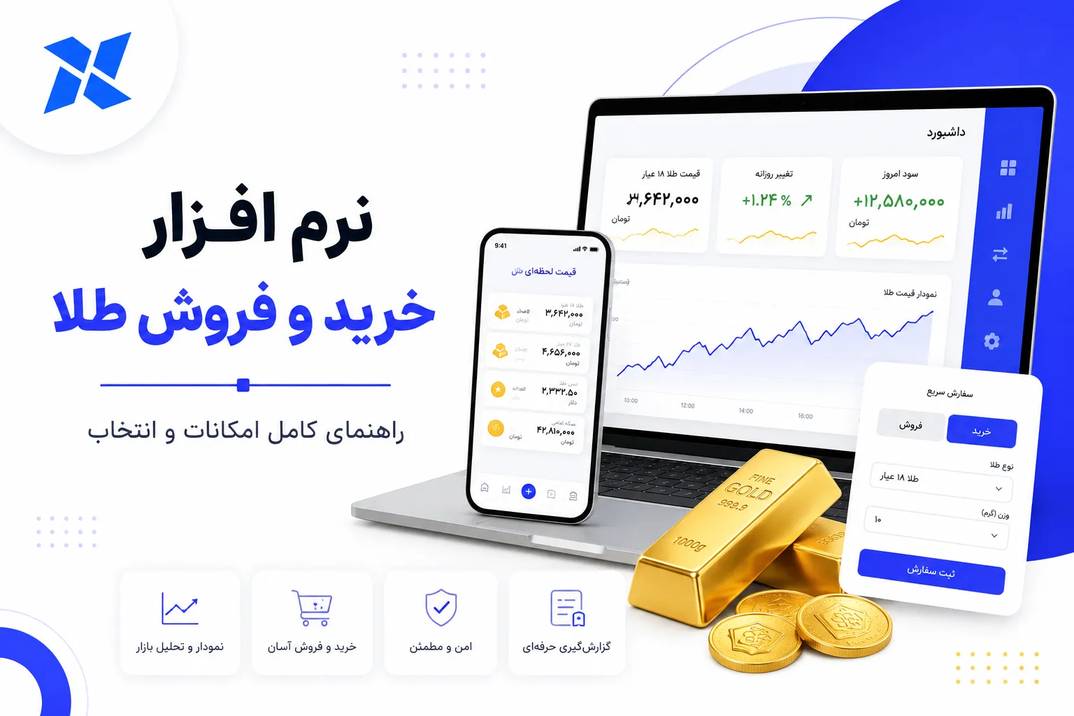 نرم افزار خرید و فروش طلا چیست؟ امکانات و راهنمای انتخاب بهترین نرم افزار