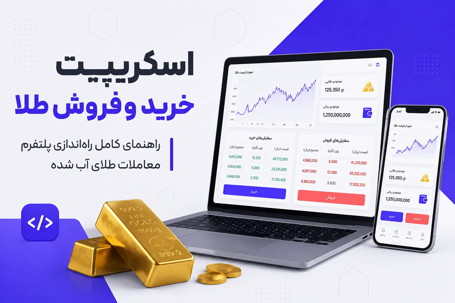 اسکریپت خرید و فروش طلا؛ راهنمای کامل انتخاب، امکانات، هزینه و راه‌اندازی پلتفرم معاملات آنلاین