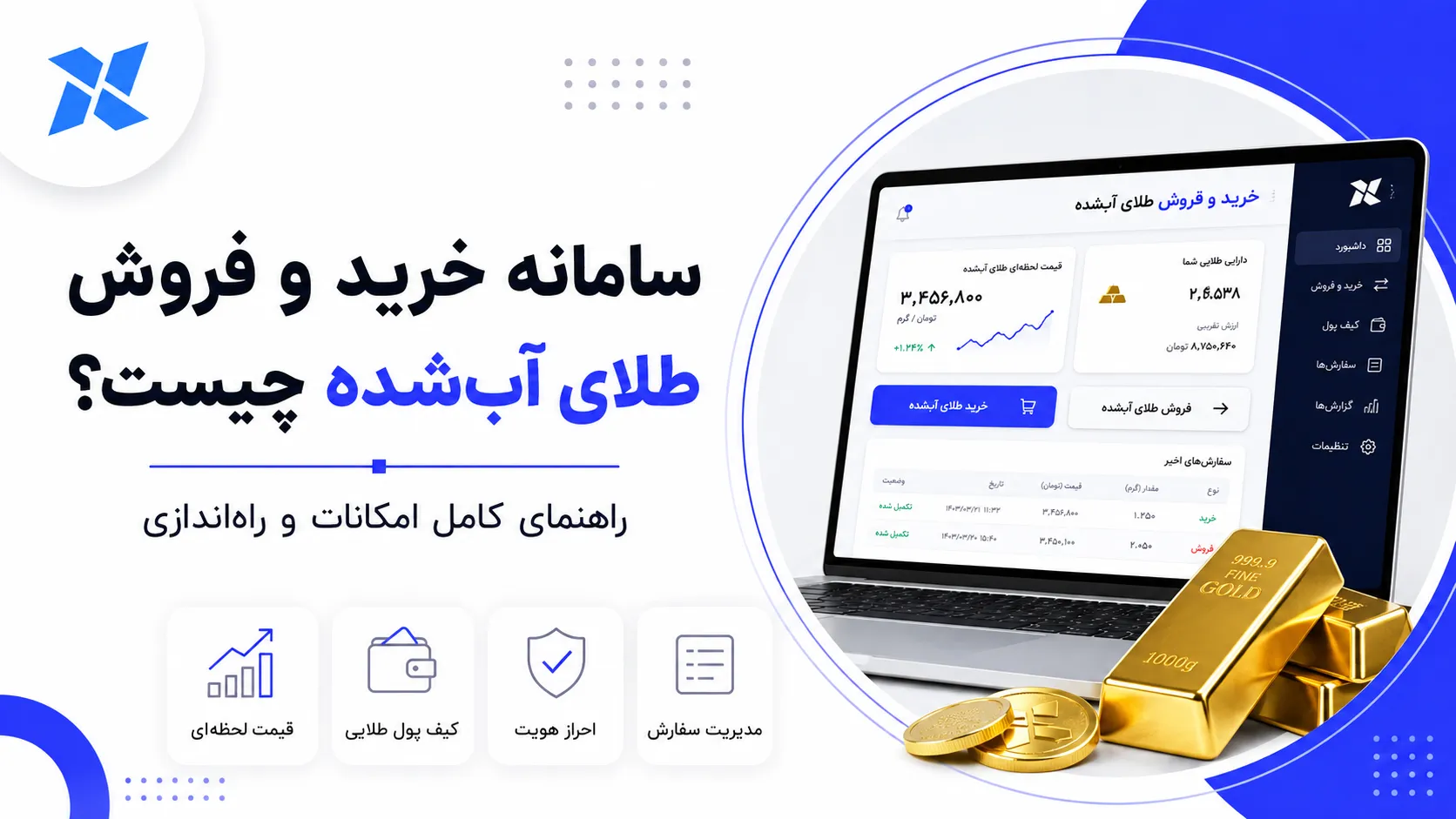 سامانه خرید و فروش طلای آب‌شده چیست؟ راهنمای کامل امکانات و راه‌اندازی