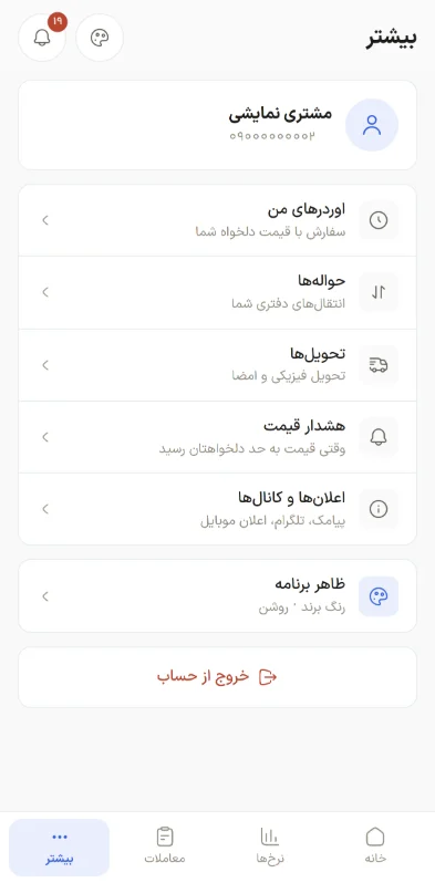بیشتر در پنل مشتری ضربدر همکار